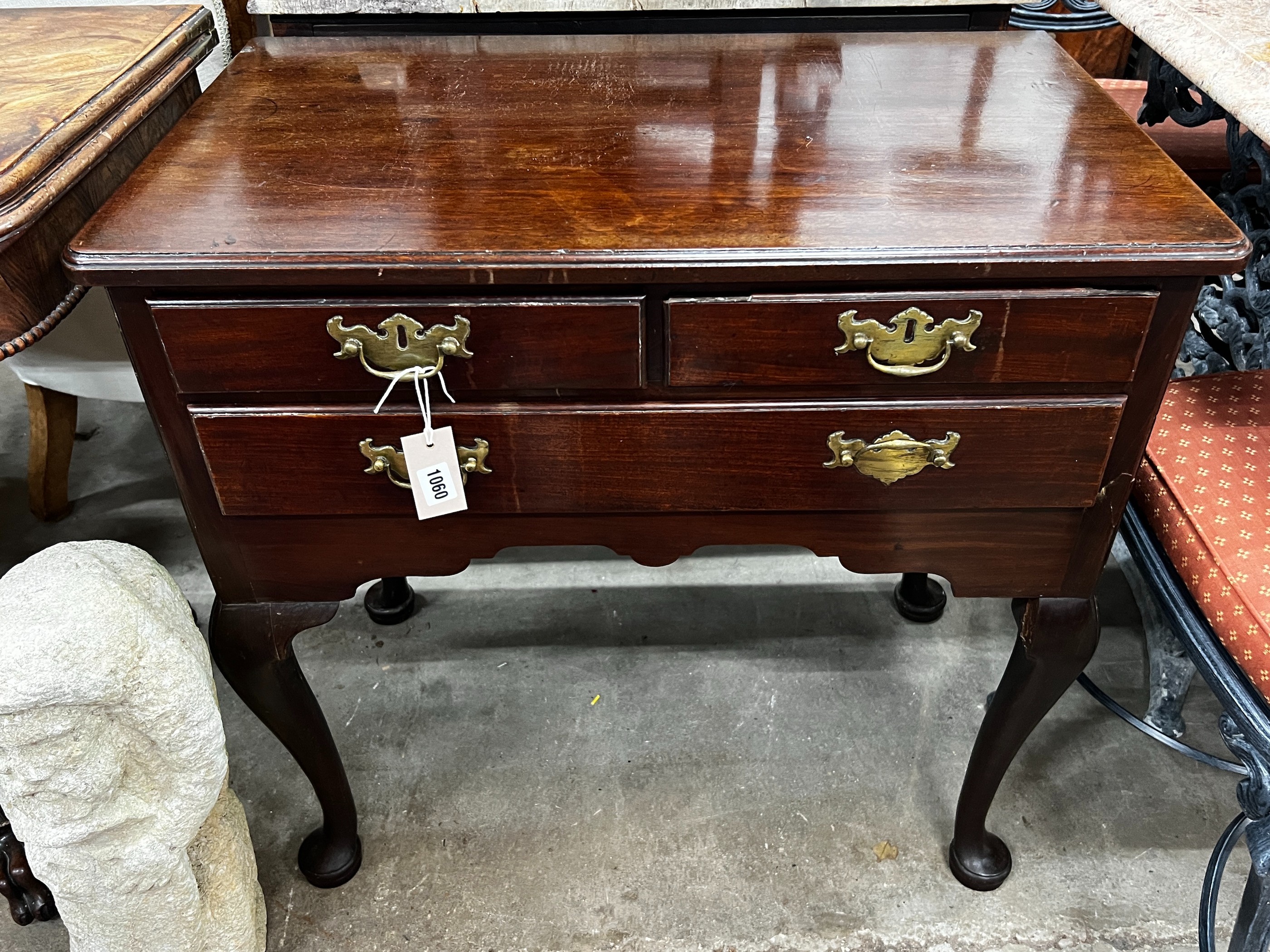 A George III style mahogany lowboy, width 66cm, depth 45cm, height 73cm